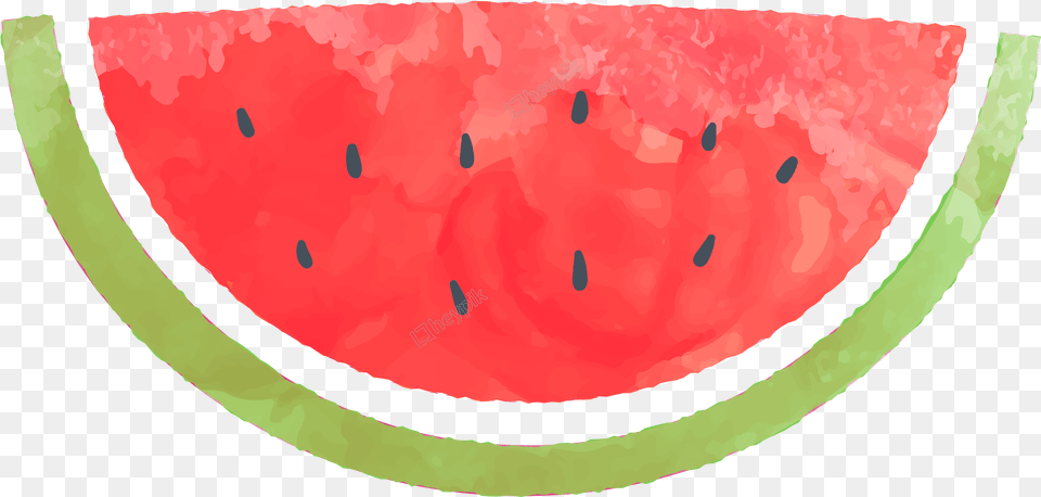 Watercolor Watermelon, Food, Fruit, Plant, Produce Free Png Download