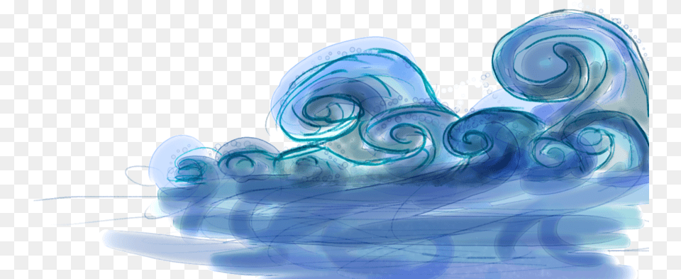 Watercolor Wave Illustration, Outdoors, Ice, Nature, Art Png Image
