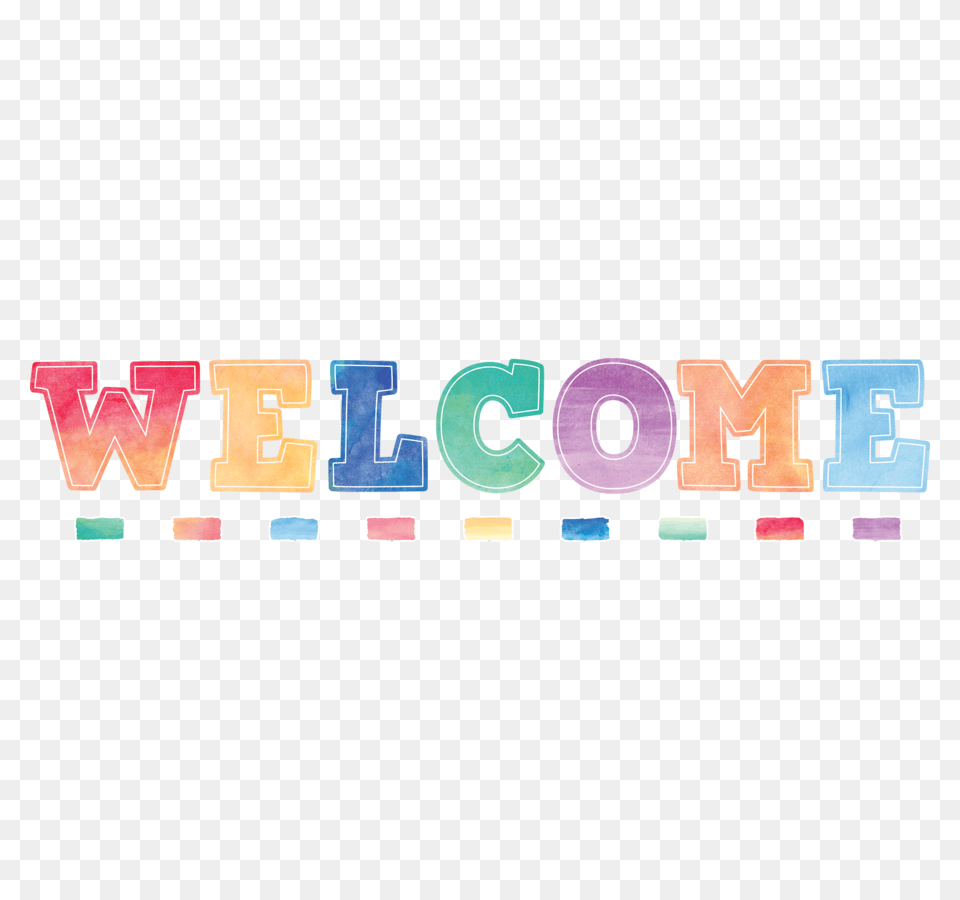 Watercolor Welcome Bulletin Board Display Set, Text Free Png