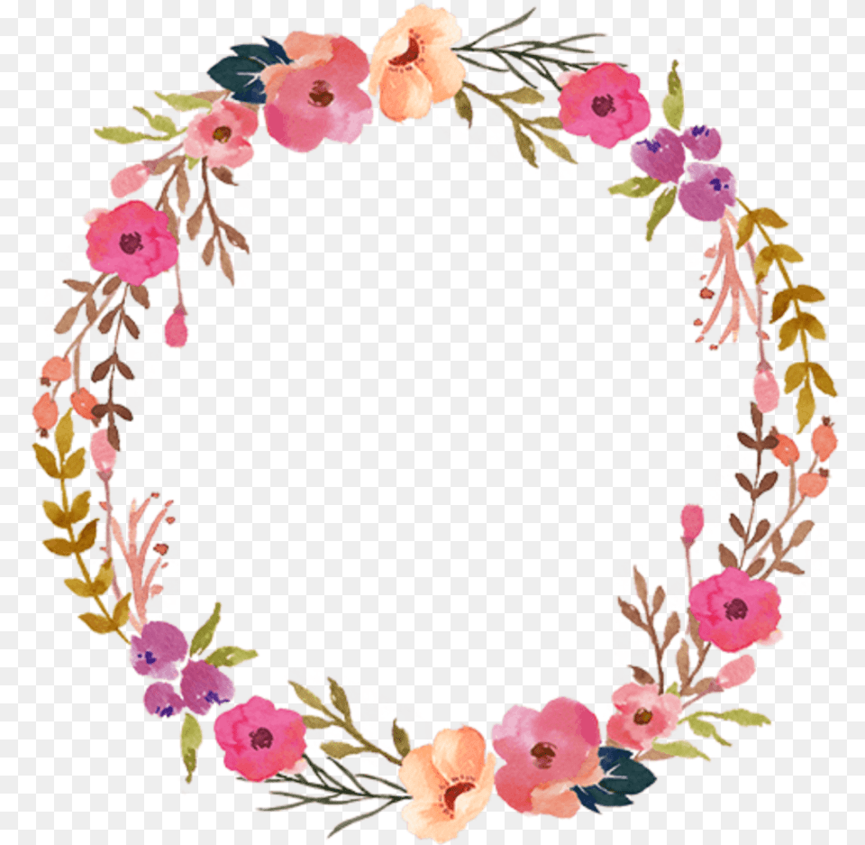 Watercolor Wreath Flower Pink Floral Wreath, Plant, Rose, Accessories Free Transparent Png