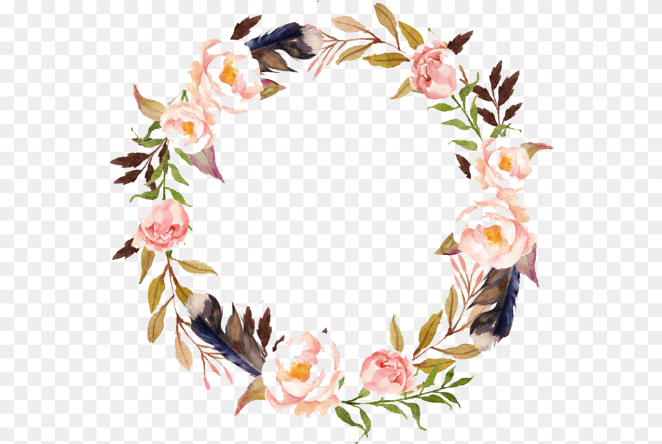 Watercolor Wreath With Flowers Clipart Vectors Transparent Background Floral Wreath Clipart, Art, Floral Design, Graphics, Pattern Png