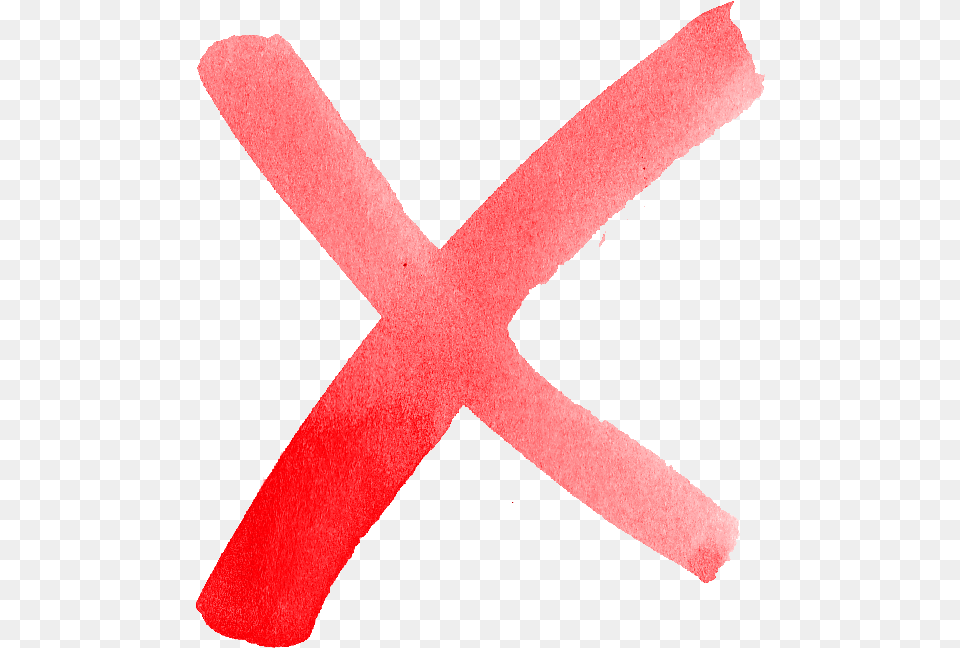 Watercolor X Brush Stroke Red X File, Symbol, Formal Wear Free Png