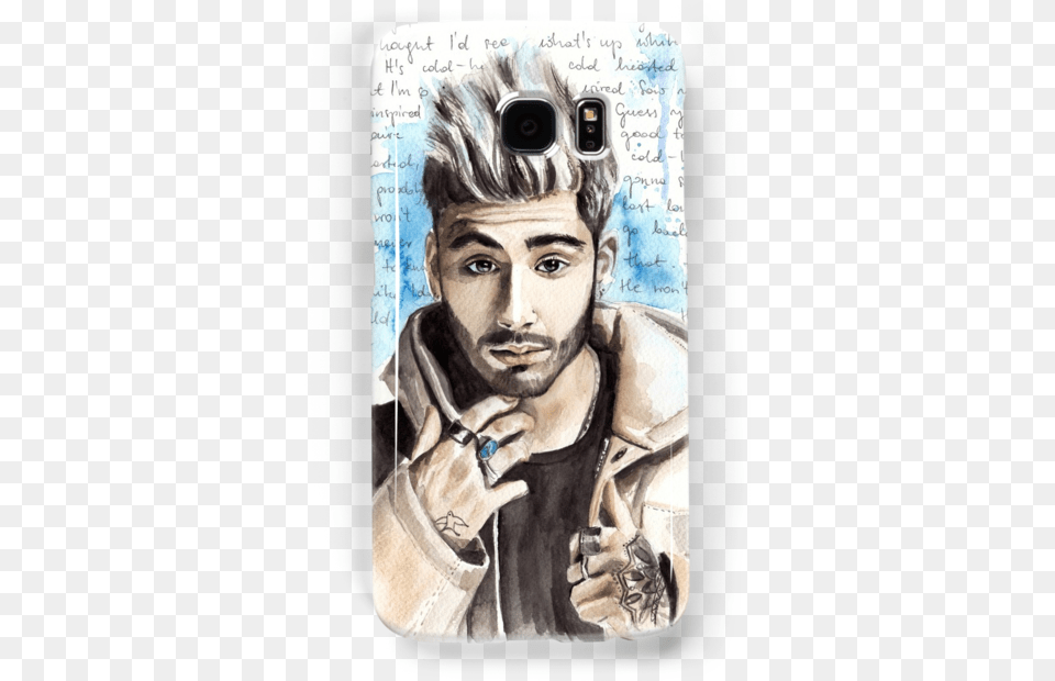 Watercolour By Waterlyrics Zayn Malik Oil Painting, Art, Adult, Photography, Person Free Png Download