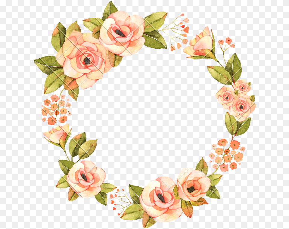 Watercolour Floral Wreath, Art, Floral Design, Graphics, Pattern Png Image