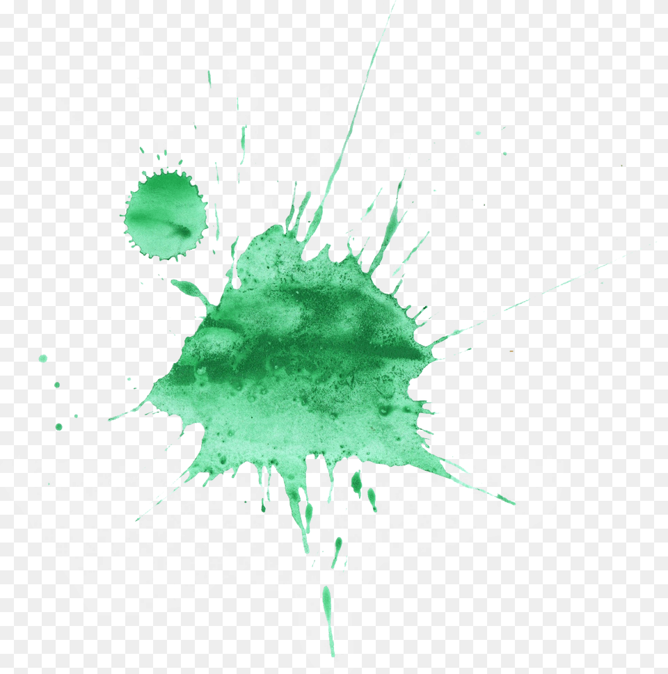 Watercolour Green Paint Splatter, Art, Graphics, Stain, Leaf Free Png Download