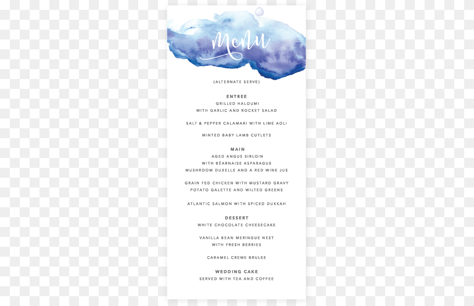 Watercolour Menu Watercolor Painting, Page, Text, Advertisement, Poster Png
