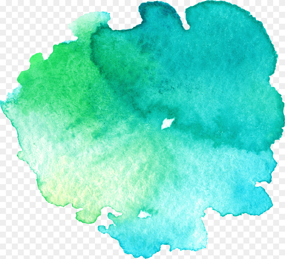 Watercolour Mint Green Transparent Download Watercolor Green Blue Splash Transparent, Stain Png