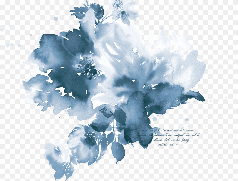 Watercolour Navy Blue Abstract, Art, Graphics, Floral Design, Pattern Free Transparent Png