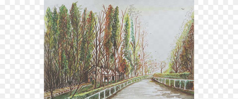 Watercolour Painting Suspension Bridge, Art, City, Urban, Street Png