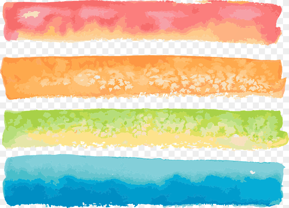 Watercolour Red Yellow Orange Green Blue, Food, Sweets Png Image