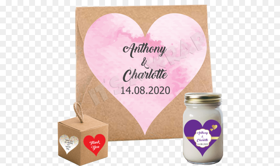 Watercolour Wedding Hearts Heart, Jar Png Image