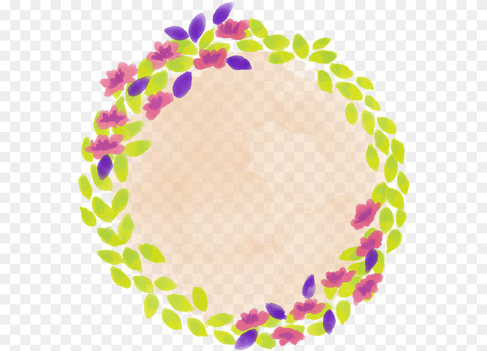 Watercolour Wreath Wreath Watercolor Romantic Circle, Art, Floral Design, Graphics, Home Decor Png