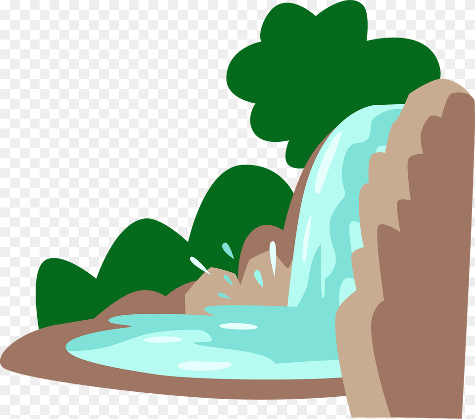 Waterfall Clipart, Sea, Water, Nature, Outdoors Png