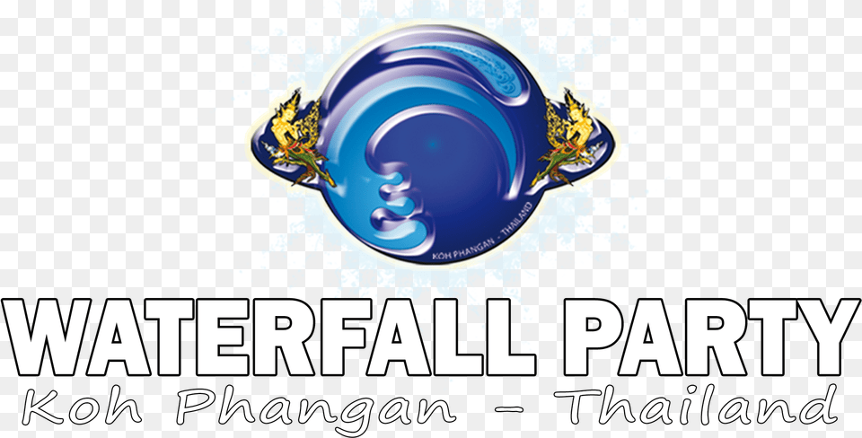 Waterfall Party Koh Phangan Logo Graphic Design, Art, Graphics, Advertisement, Water Free Png Download