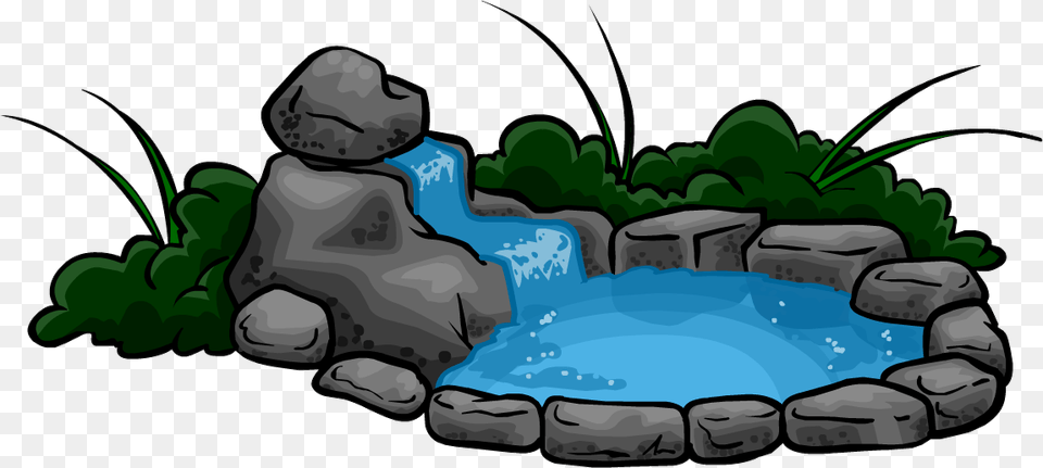 Waterfall Pond Clipart Water Pond Pond, Outdoors, Nature, Lawn Mower, Lawn Free Transparent Png