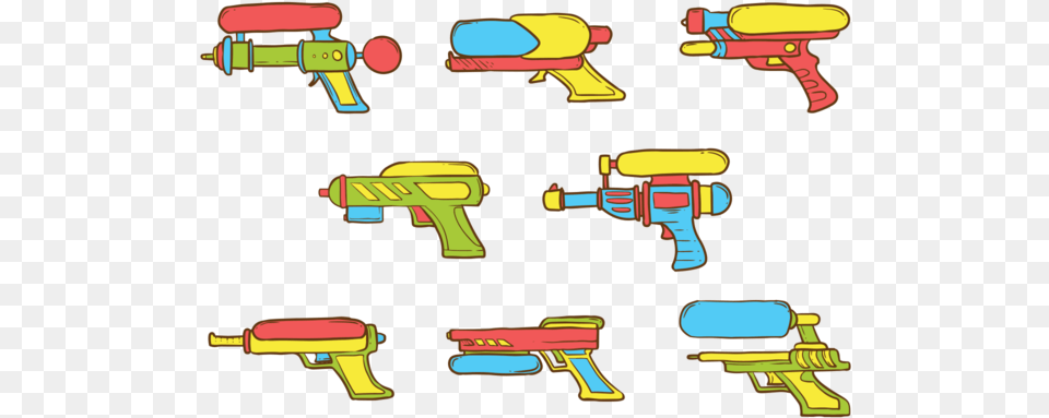 Watergun Icons Vector Water Gun Clipart Vector, Toy, Water Gun, Weapon Png Image
