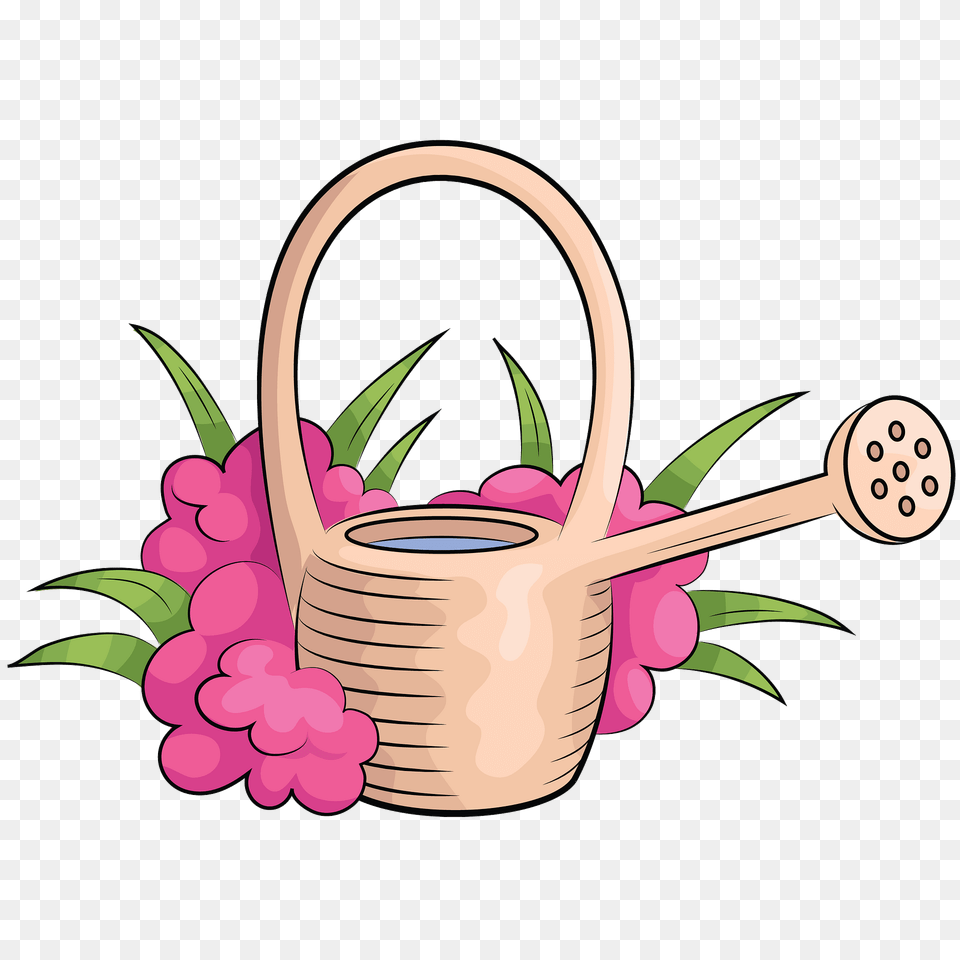 Watering Can And Flowers Clipart, Tin, Watering Can Free Png