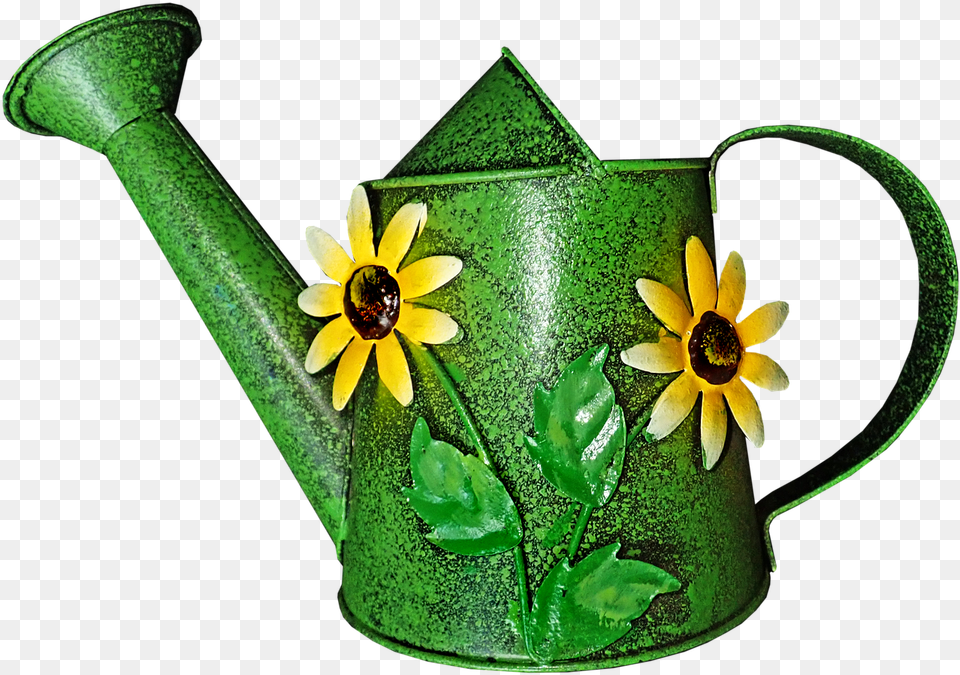 Watering Can Garden Colorful Fun Toy Container Diya, Tin, Plant, Watering Can, Flower Free Png Download