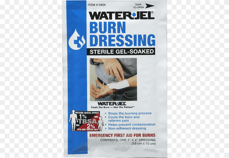 Waterjel Burn Dressing, Advertisement, Poster, Adult, Male Free Transparent Png