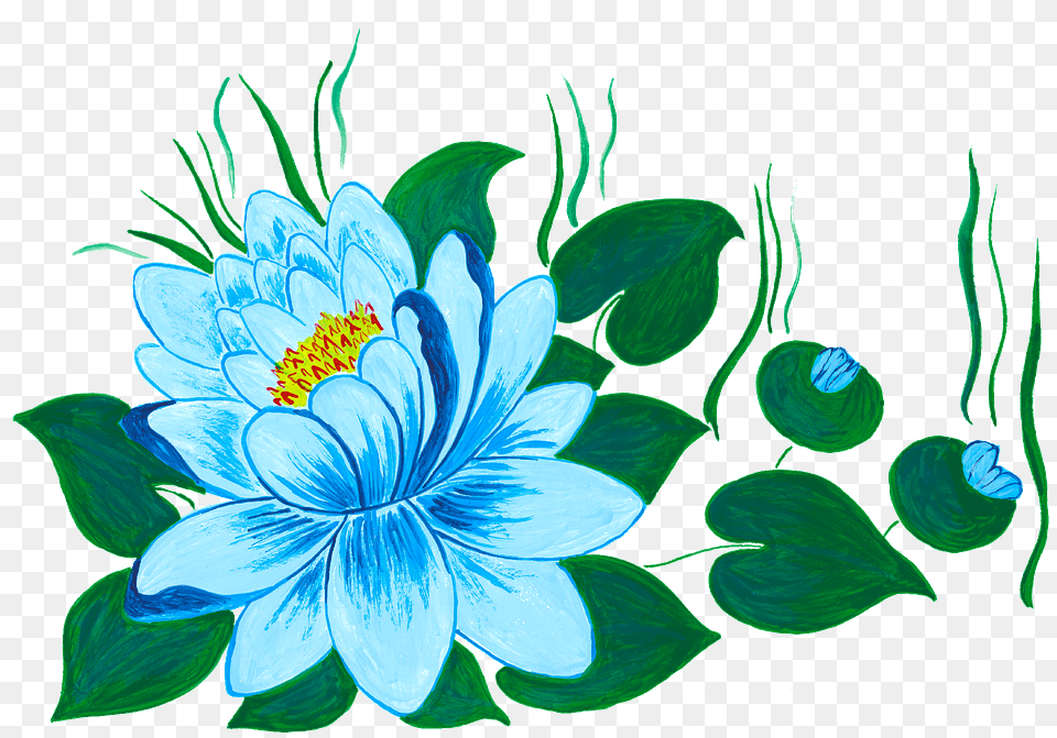Waterlily Water Lilies Vector Graphic On Pixabay Nymphaea Nelumbo, Plant, Pattern, Graphics, Flower Free Png