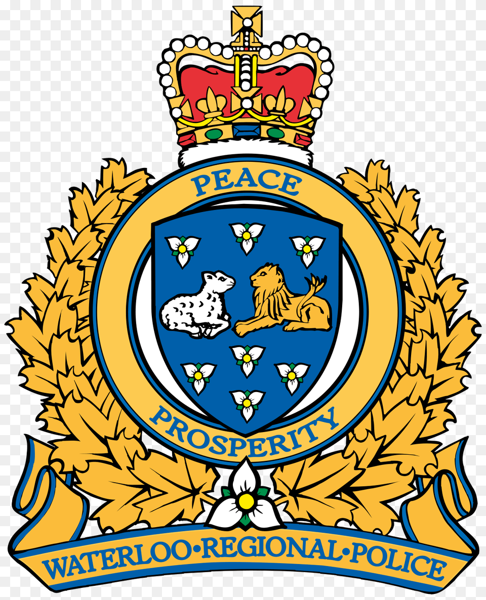 Waterloo Regional Police Service, Badge, Logo, Symbol, Emblem Free Transparent Png