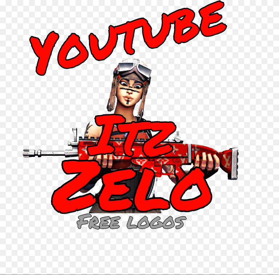Watermark Itz Zelo Youtube Logo Freetoedit Cartoon, Adult, Person, Woman, Female Free Png