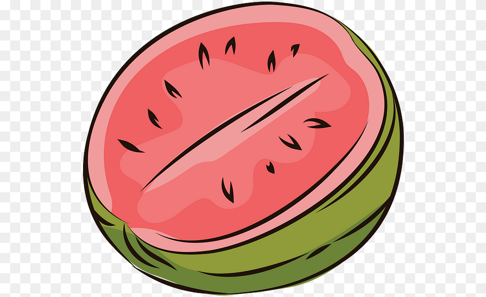 Watermelon Clipart Half Watermelon, Food, Fruit, Plant, Produce Free Png Download