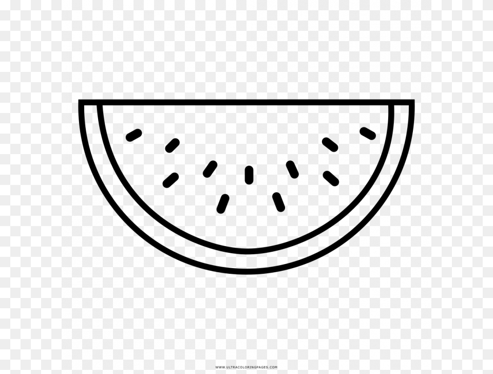 Watermelon Coloring, Gray Png