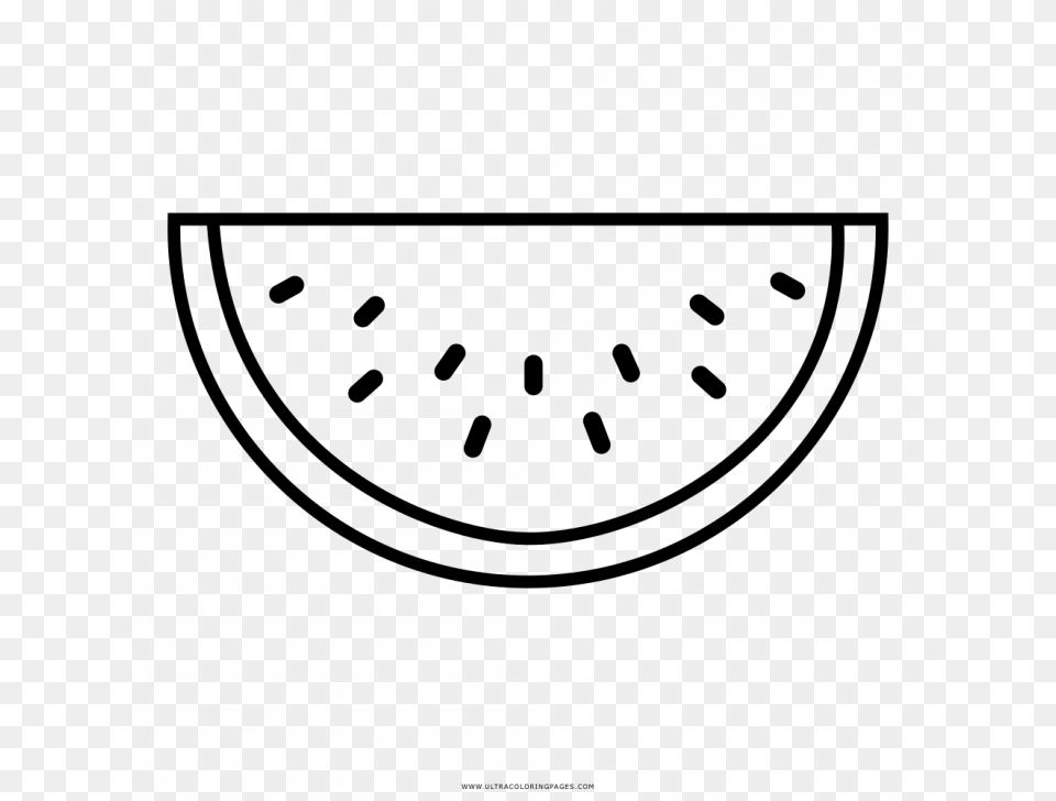 Watermelon Coloring, Gray Free Png Download