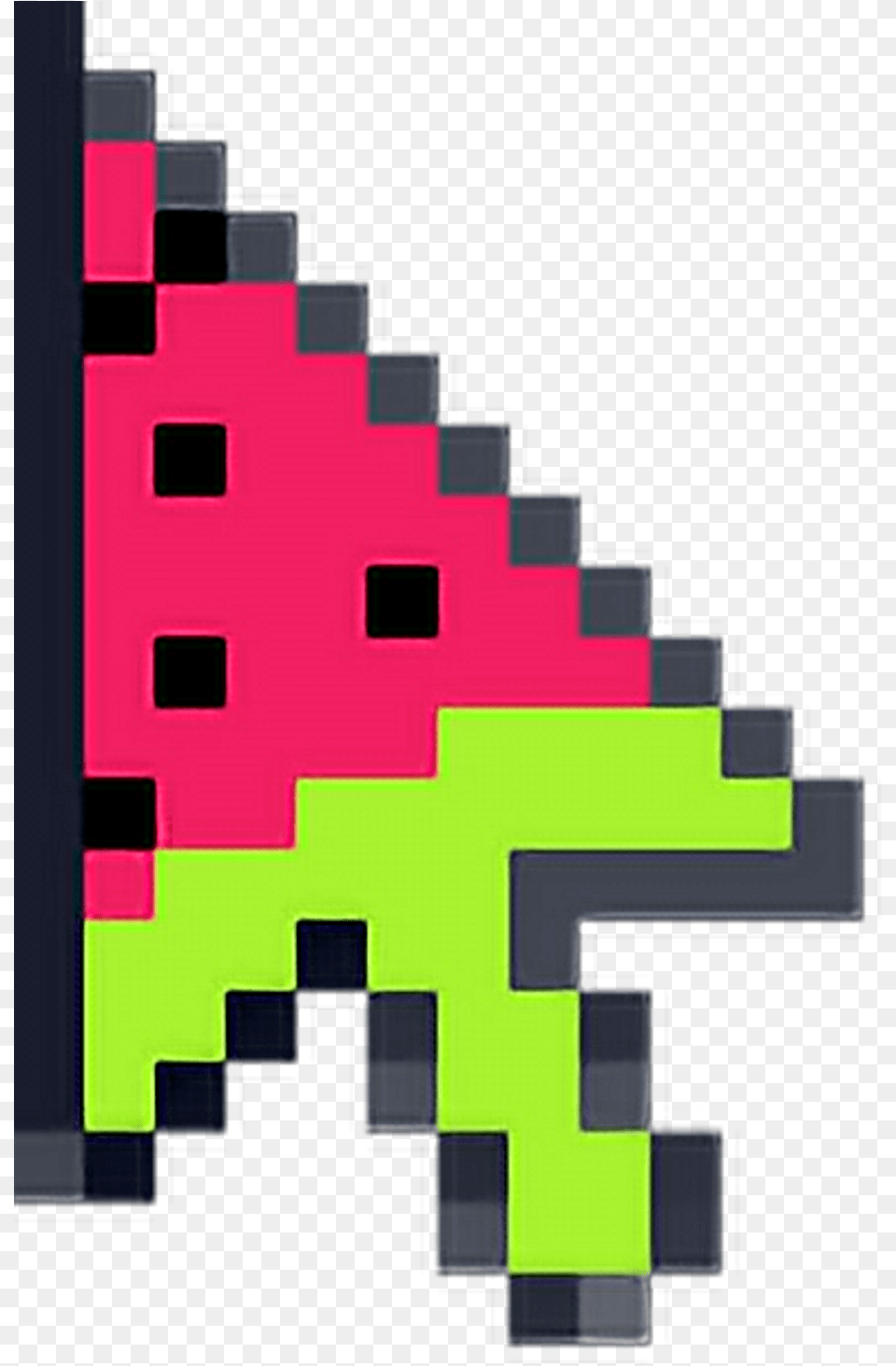Watermelon Cursor Mousr Pixel Ftestickers Tumblr Mouse Cursor, Art, Graphics Free Png Download