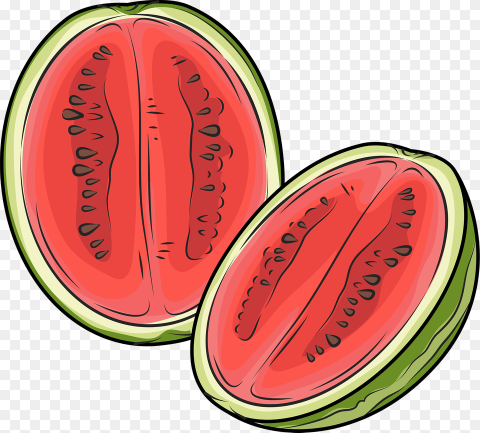 Watermelon Cut In Half Clipart, Food, Fruit, Plant, Produce Free Transparent Png