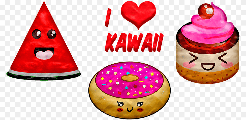 Watermelon Donut Cake Free On Pixabay Girly, Food, Sweets, Clothing, Hat Png Image