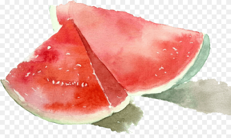 Watermelon Drawing Painting Watermelon Paint, Food, Fruit, Plant, Produce Png Image