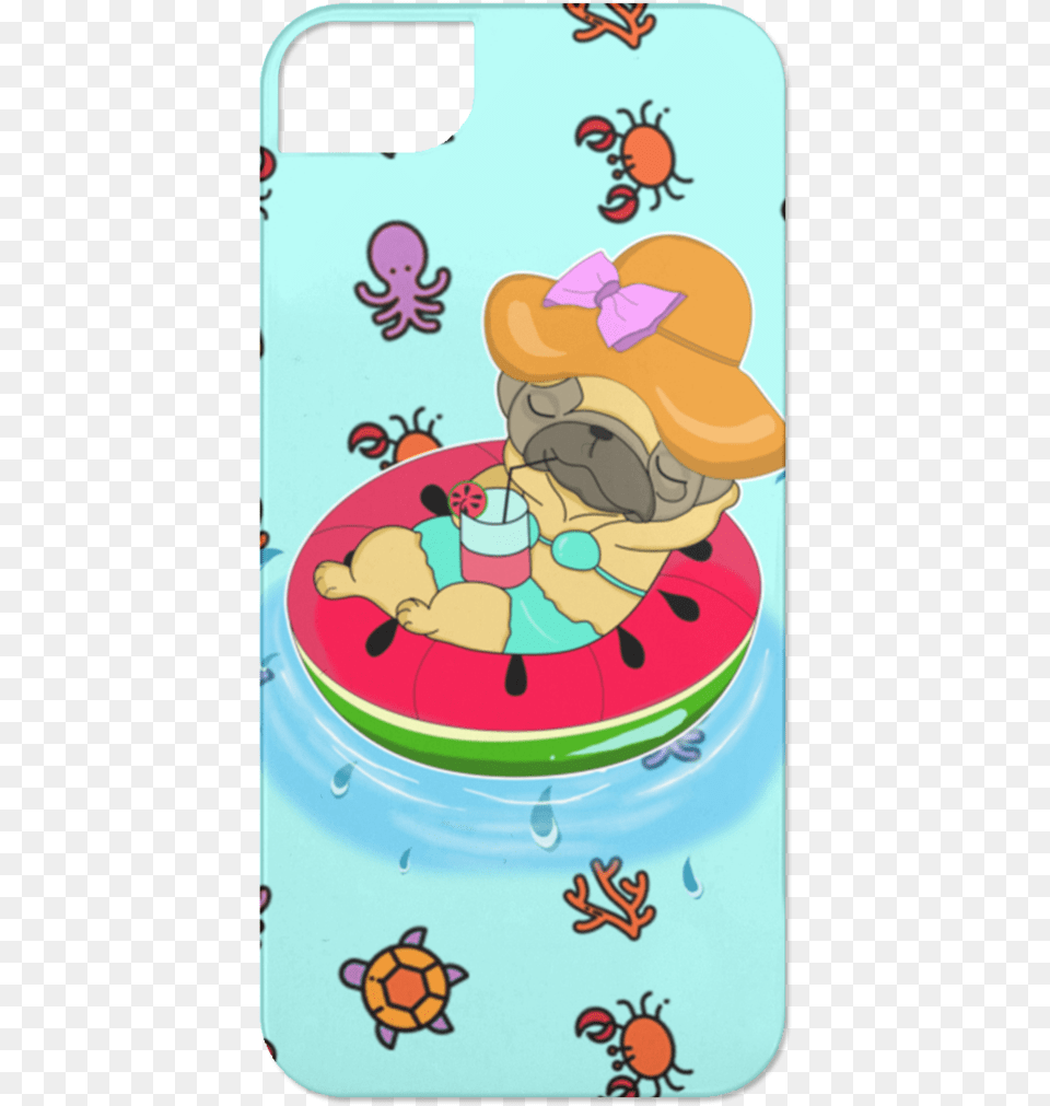 Watermelon Pool Float Beach Pattern Pug Phone Cases Mobile Phone, Animal, Sea Life, Reptile, Food Free Png Download