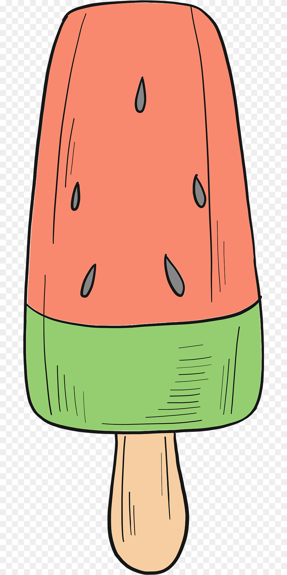 Watermelon Popsicle Clipart, Food, Produce, Fruit, Plant Free Png