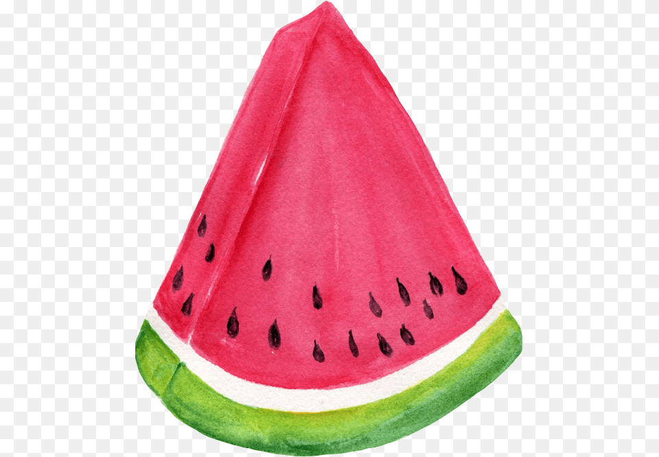 Watermelon Red Pink Green Food Fruit Watercolor Waterco Watermelon, Plant, Produce, Melon, Accessories Png