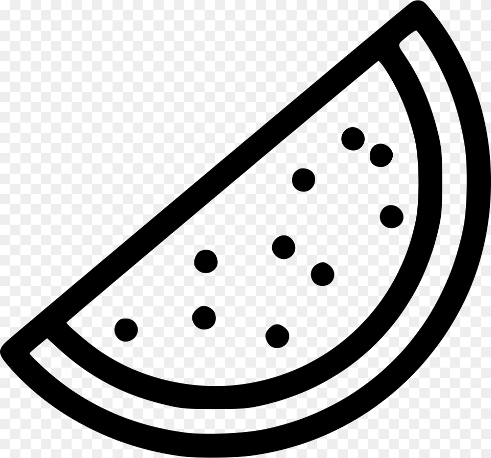Watermelon Slice Food Tree Watermelon Black And White, Produce, Plant, Fruit, Melon Png Image