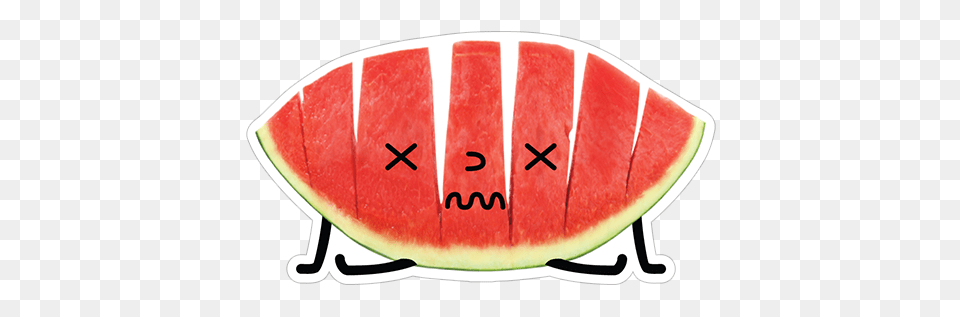 Watermelon Slice Sticker, Food, Fruit, Plant, Produce Free Png Download