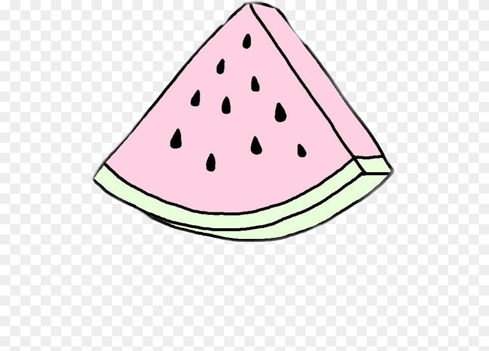 Watermelon Sticker Stickers Tumblr Tumblrstickers Watermelon Sticker, Food, Produce, Plant, Fruit Free Png Download
