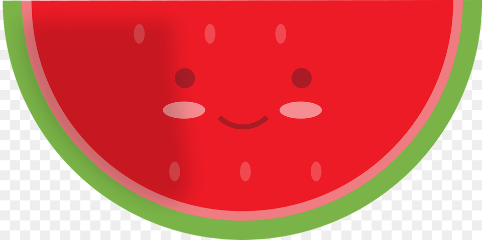 Watermelon With A Happy Face Clipart, Food, Fruit, Plant, Produce Free Png Download