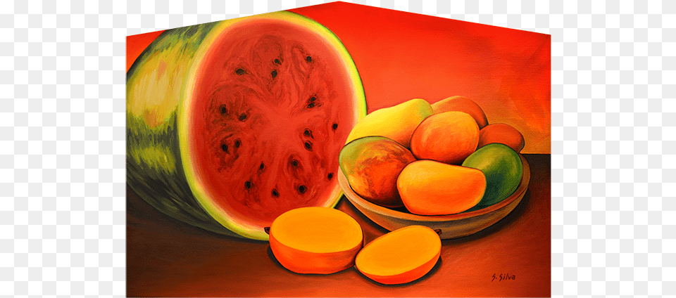 Watermelons Amp Mangos Painting, Produce, Plant, Food, Fruit Free Transparent Png