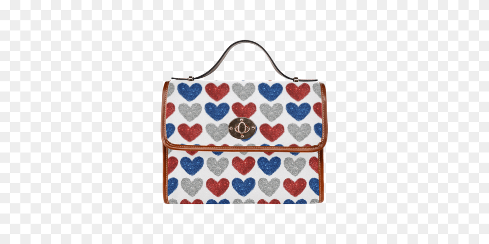 Waterproof Canvas Briefcase In Background With Hearts Of Red Blue, Accessories, Bag, Handbag, Purse Png