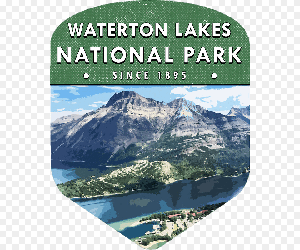 Waterton Lakes National Park Sticker, Peak, Mountain, Mountain Range, Nature Free Transparent Png