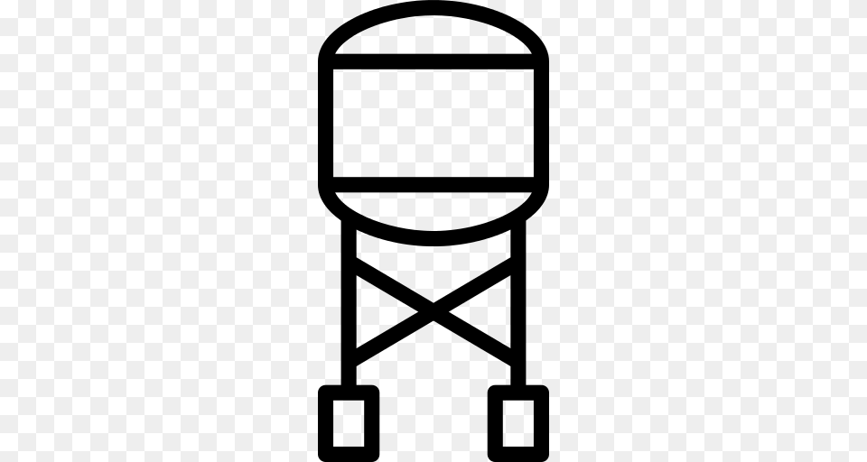 Watertower Water Icon, Gray Free Transparent Png