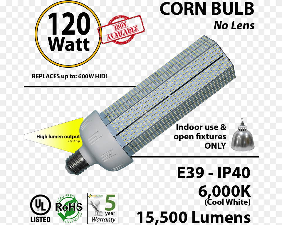 Watt Halogen Bulb Led Light Replacement Ul Listed Free Png