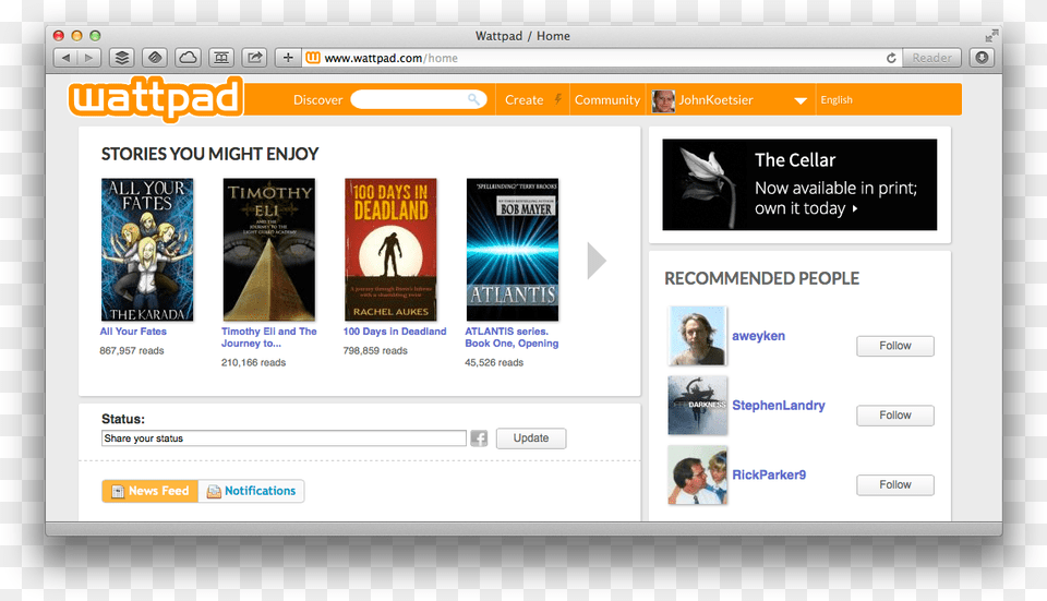 Wattpad Wattpad Home, File, Webpage, Person, Face Free Png Download