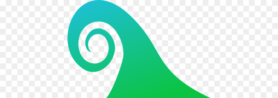 Wave Spiral, Coil, Green Png