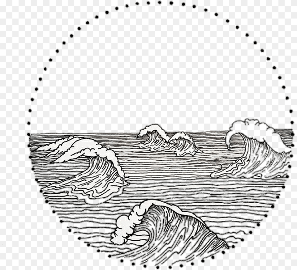 Wave Drawing Design Drawing Waves No Background, Photography, Person, Art Png Image