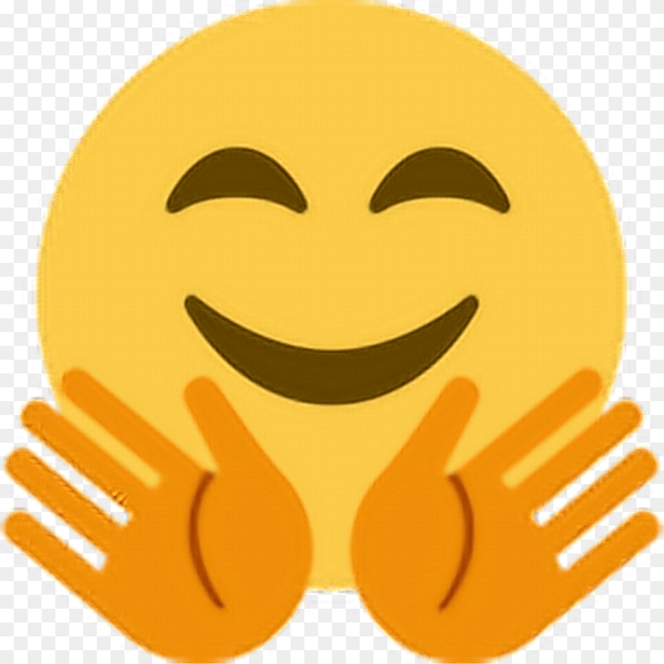Wave Emoji Hugging Emoji Twitter, Gold, Face, Head, Person Free Png
