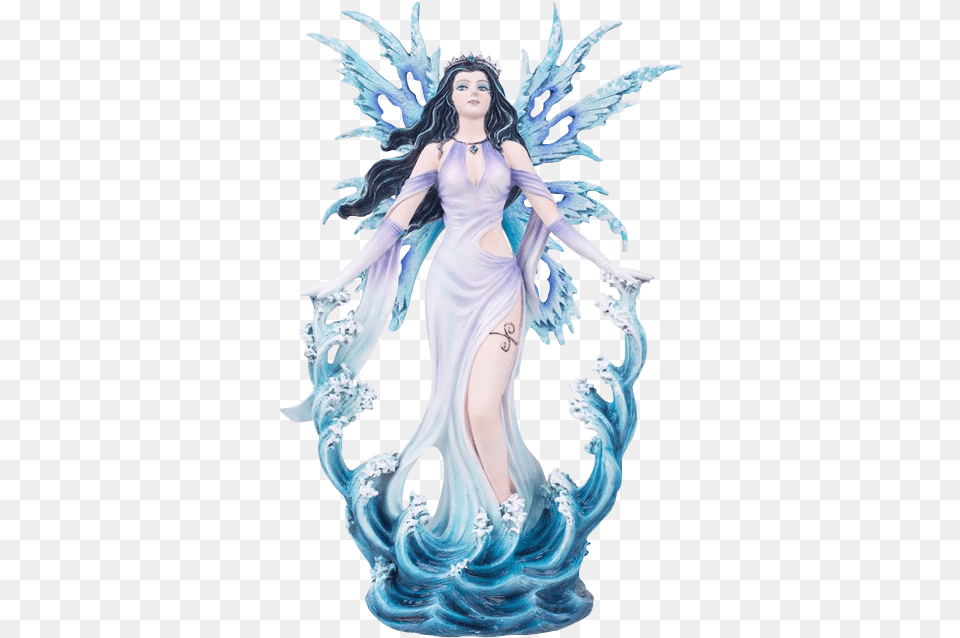 Wave Fairy Statue Figurine Fee Des Neige, Angel, Adult, Female, Person Png